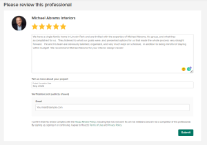 Buy Houzz Reviews from real active profile